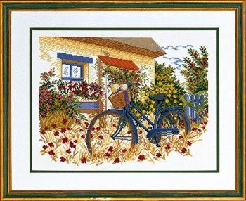 Набір для вишивання Eva Rosenstand Blue bike 14-153 - Купити в інтернет-магазині club-rukodelia.com Тел: 067-802-24-81  Купити Київ, Львів, Харків, Вінниця, Одеса, Житомир, Чернігів, Суми