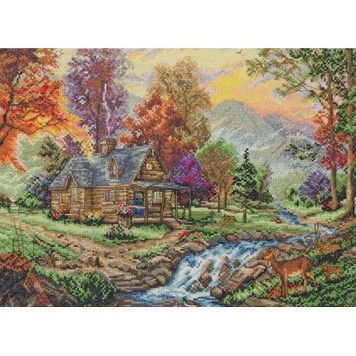Набір для вишивання Anchor MAIA 01223 Mountain Retreat / Будиночок у горах - Купити в інтернет-магазині club-rukodelia.com Тел: 067-802-24-81  Купити Київ, Львів, Харків, Вінниця, Одеса, Житомир, Чернігів, Суми