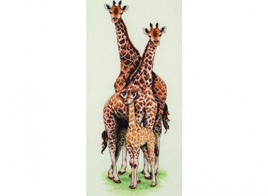 Сім'я жирафів (Giraffe Family). Набір для вишивання. Anchor (PCE740) - Купити в інтернет-магазині club-rukodelia.com Тел: 067-802-24-81  Купити Київ, Львів, Харків, Вінниця, Одеса, Житомир, Чернігів, Суми