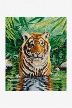 Набір для вишивання хрестиком DMC BK1151 Tiger Pool - Купити в інтернет-магазині club-rukodelia.com Тел: 067-802-24-81  Купити Київ, Львів, Харків, Вінниця, Одеса, Житомир, Чернігів, Суми