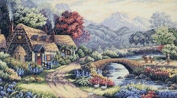 Набор для вышивания крестом Classic Design Английский коттедж 4447 - Купить в интернет-магазине club-rukodelia.com Тел: 067-802-24-81 Купить Киев, Львов, Харьков, Винница, Одесса, Житомир, Чернигов, Сумы