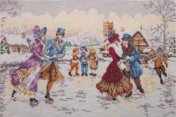 Набір для вишивання Anchor Каток на Різдво (Skaters At Christmas) 05045 - Купити в інтернет-магазині club-rukodelia.com Тел: 067-802-24-81  Купити Київ, Львів, Харків, Вінниця, Одеса, Житомир, Чернігів, Суми