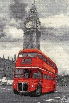 Набор для вышивания крестом DMC BK1174 London Bus (Лондонский автобус) - Купить в интернет-магазине club-rukodelia.com Тел: 067-802-24-81 Купить Киев, Львов, Харьков, Винница, Одесса, Житомир, Чернигов, Сумы