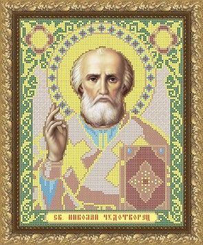 Схема на ткани для вышивания бисером ArtSolo Николай Чудотворец VIA4003 - Купить в интернет-магазине club-rukodelia.com Тел: 067-802-24-81 Купить Киев, Львов, Харьков, Винница, Одесса, Житомир, Чернигов, Сумы