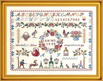Набір для вишивання Eva Rosenstand Sampler 12-007 - Купити в інтернет-магазині club-rukodelia.com Тел: 067-802-24-81  Купити Київ, Львів, Харків, Вінниця, Одеса, Житомир, Чернігів, Суми