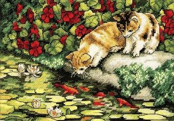 Набор для вышивки крестом Dimensions 65071 Kitten Reflections - Купить в интернет-магазине club-rukodelia.com Тел: 067-802-24-81 Купить Киев, Львов, Харьков, Винница, Одесса, Житомир, Чернигов, Сумы