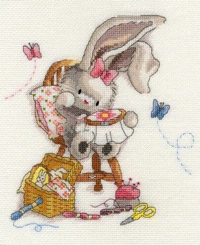 Набор для вышивания крестом Bothy Threads Bebunni Sewn With Love XBB2 - Купить в интернет-магазине club-rukodelia.com Тел: 067-802-24-81 Купить Киев, Львов, Харьков, Винница, Одесса, Житомир, Чернигов, Сумы