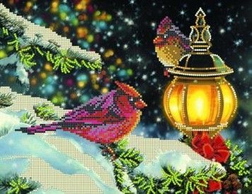 Рождественский вечер. Ткань для вышивки бисером. Картины бисером (SА-004кб) - Купить в интернет-магазине club-rukodelia.com Тел: 067-802-24-81 Купить Киев, Львов, Харьков, Винница, Одесса, Житомир, Чернигов, Сумы