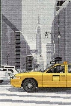 Набор для вышивания крестом DMC BK1350 New York Taxi - Купить в интернет-магазине club-rukodelia.com Тел: 067-802-24-81 Купить Киев, Львов, Харьков, Винница, Одесса, Житомир, Чернигов, Сумы