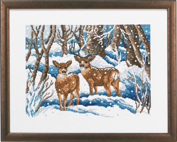 Набір для вишивання "Зимовий ліс (Winter forrest)" PERMIN - Купить в интернет-магазине club-rukodelia.com Тел: 067-802-24-81 Купить Киев, Львов, Харьков, Винница, Одесса, Житомир, Чернигов, Сумы