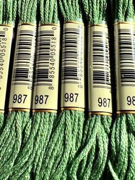 Муліне для вишивання AIRO №987 колір Forest Green, Dark/Темний лісовий зелений 8м