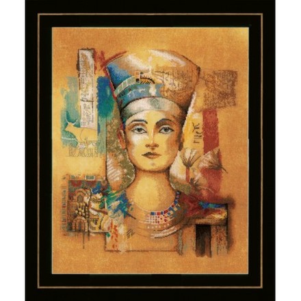 Nefertiti Набір для вишивання хрестиком LanArte PN-0007978 - Купити в інтернет-магазині club-rukodelia.com Тел: 067-802-24-81  Купити Київ, Львів, Харків, Вінниця, Одеса, Житомир, Чернігів, Суми