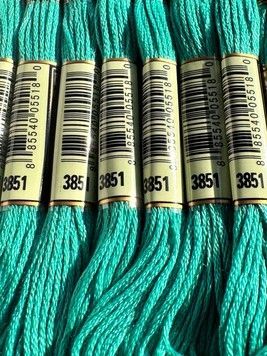 Муліне для вишивання AIRO №3851 колір Bright Green, Light/Яскравий світлий зелений 8м