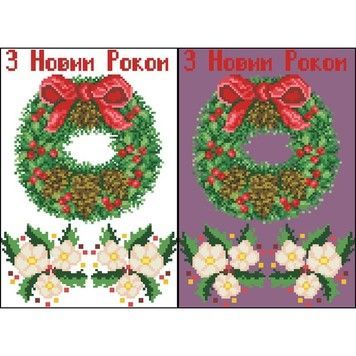 Канва з нанесеним малюнком для вишивки бісером і нитками на водорозчинному клейовому флізеліні ФЛ132гн2030