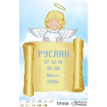Схема картини Метрика хлопчика &laquo;Сувій&raquo; для вишивки бісером на тканині ТЛ016пн2233 - Купити в інтернет-магазині club-rukodelia.com Тел: 067-802-24-81  Купити Київ, Львів, Харків, Вінниця, Одеса, Житомир, Чернігів, Суми
