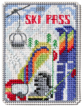 Набір для вишивання Ski Pass/Абонемент на підйомник Mill Hill - Купити в інтернет-магазині club-rukodelia.com Тел: 067-802-24-81  Купити Київ, Львів, Харків, Вінниця, Одеса, Житомир, Чернігів, Суми