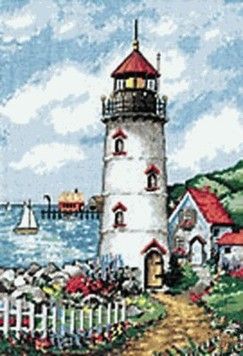 Набір для вишивання гобеленом Dimensions 02436 Маяк в Бухті / Lighthouse Cove - Купити в інтернет-магазині club-rukodelia.com Тел: 067-802-24-81  Купити Київ, Львів, Харків, Вінниця, Одеса, Житомир, Чернігів, Суми