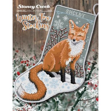 Winter Fox Stocking Схема для вышивания крестом Stoney Creek LFT580 - Купить в интернет-магазине club-rukodelia.com Тел: 067-802-24-81 Купить Киев, Львов, Харьков, Винница, Одесса, Житомир, Чернигов, Сумы