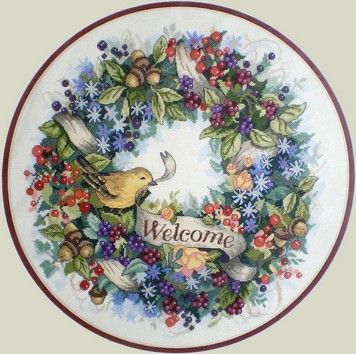 Набор для вышивания крестом Classic Design Ягодный венок 4384 - Купить в интернет-магазине club-rukodelia.com Тел: 067-802-24-81 Купить Киев, Львов, Харьков, Винница, Одесса, Житомир, Чернигов, Сумы