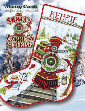 Santa's Express Stocking Схема для вишивання хрестиком Stoney Creek LFT579 - Купити в інтернет-магазині club-rukodelia.com Тел: 067-802-24-81  Купити Київ, Львів, Харків, Вінниця, Одеса, Житомир, Чернігів, Суми
