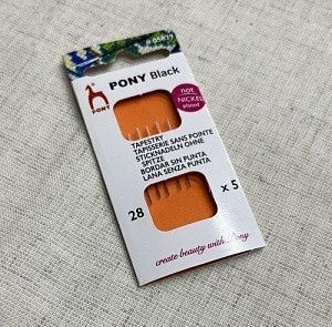 Игла гобеленовая черная с белым ушком №28 (5 шт.) Pony 05839 - Купить в интернет-магазине club-rukodelia.com Тел: 067-802-24-81 Купить Киев, Львов, Харьков, Винница, Одесса, Житомир, Чернигов, Сумы