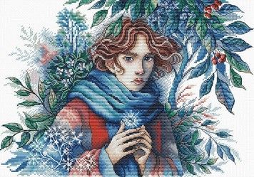 Лицо зимы. The Face of Winter Набор для вышивания крестом AVA P063 - Купить в интернет-магазине club-rukodelia.com Тел: 067-802-24-81 Купить Киев, Львов, Харьков, Винница, Одесса, Житомир, Чернигов, Сумы