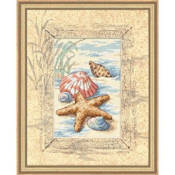 Набір для вишивання Dimensions 06956 Shells in the Sand - Купити в інтернет-магазині club-rukodelia.com Тел: 067-802-24-81  Купити Київ, Львів, Харків, Вінниця, Одеса, Житомир, Чернігів, Суми