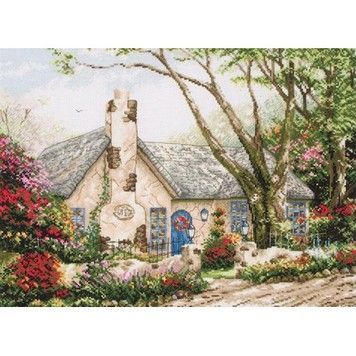 Набор для вышивания Anchor MAIA 01080 Morning Glory Cottage / Утренний Коттедж - Купить в интернет-магазине club-rukodelia.com Тел: 067-802-24-81 Купить Киев, Львов, Харьков, Винница, Одесса, Житомир, Чернигов, Сумы