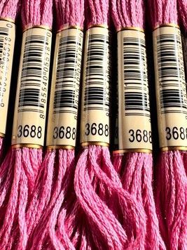 Муліне для вишивання AIRO №3688 колір Mauve, Medium/Середній малиново-ліловий 8м