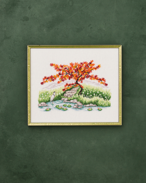 Набір для вишивання Японський клен (Japanese maple) PERMIN - Купити в інтернет-магазині club-rukodelia.com Тел: 067-802-24-81  Купити Київ, Львів, Харків, Вінниця, Одеса, Житомир, Чернігів, Суми