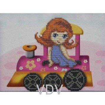 Дівчинка та поїзд Набір для вишивання бісером VDV ТНБ-0123 - Купити в інтернет-магазині club-rukodelia.com Тел: 067-802-24-81  Купити Київ, Львів, Харків, Вінниця, Одеса, Житомир, Чернігів, Суми