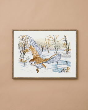Набір для вишивання "Сипуха (Barn owl)" PERMIN - Купить в интернет-магазине club-rukodelia.com Тел: 067-802-24-81 Купить Киев, Львов, Харьков, Винница, Одесса, Житомир, Чернигов, Сумы