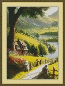Гірське селище Електронна схема для вишивання хрестиком ПЗ-014ИХ