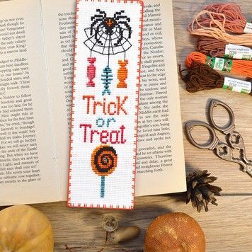 Trick or Treat Набор для вышивки крестом закладки Повитруля KSK2-215 - Купить в интернет-магазине club-rukodelia.com Тел: 067-802-24-81 Купить Киев, Львов, Харьков, Винница, Одесса, Житомир, Чернигов, Сумы