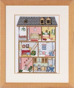 Набор для вышивания Permin 92-7434 Dollhouse - Купить в интернет-магазине club-rukodelia.com Тел: 067-802-24-81 Купить Киев, Львов, Харьков, Винница, Одесса, Житомир, Чернигов, Сумы