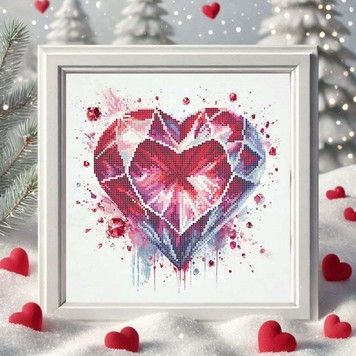 Схема для вышивки бисером Hobby Hand Хрустальное сердце hh А327 - Купить в интернет-магазине club-rukodelia.com Тел: 067-802-24-81 Купить Киев, Львов, Харьков, Винница, Одесса, Житомир, Чернигов, Сумы