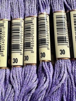 Муліне для вишивання AIRO №30 колір Medium Light Blueberry/Світлий середній чорничний 8м