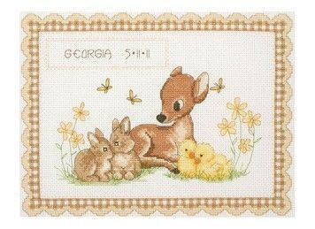 Набор для вышивания Anchor ACS23 Baby Animal Birth Record / Животные - Купить в интернет-магазине club-rukodelia.com Тел: 067-802-24-81 Купить Киев, Львов, Харьков, Винница, Одесса, Житомир, Чернигов, Сумы
