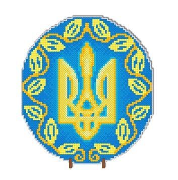 Герб овальный Набор для создания фигурки крестиком на пластиковой канве VOLOSHKA VPC_032 - Купить в интернет-магазине club-rukodelia.com Тел: 067-802-24-81 Купить Киев, Львов, Харьков, Винница, Одесса, Житомир, Чернигов, Сумы