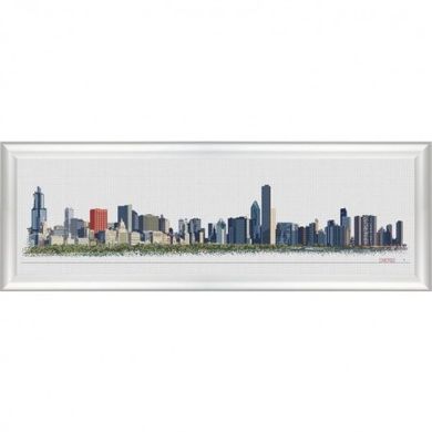 Skyline Chicago Linen Набір для вишивання хрестиком Thea Gouverneur gouverneur_603 - Купить в интернет-магазине club-rukodelia.com Тел: 067-802-24-81 Купить Киев, Львов, Харьков, Винница, Одесса, Житомир, Чернигов, Сумы