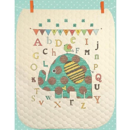 Набор для вышивания детского одеяла Dimensions 70-74130 Baby Elephant ABC Quilt - Купити в інтернет-магазині club-rukodelia.com Тел: 067-802-24-81  Купити Київ, Львів, Харків, Вінниця, Одеса, Житомир, Чернігів, Суми