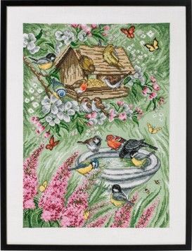 Набор для вышивания Permin (Birds in Garden) 70-9394 - Купить в интернет-магазине club-rukodelia.com Тел: 067-802-24-81 Купить Киев, Львов, Харьков, Винница, Одесса, Житомир, Чернигов, Сумы
