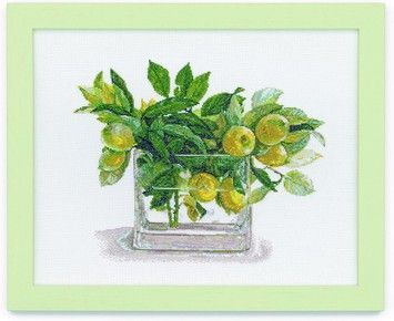 Лимон Набор для вышивания крестом Cosmo Fujico 552104 - Купить в интернет-магазине club-rukodelia.com Тел: 067-802-24-81 Купить Киев, Львов, Харьков, Винница, Одесса, Житомир, Чернигов, Сумы
