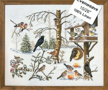 Набір для вишивання Eva Rosenstand Eating birds 12-651 - Купити в інтернет-магазині club-rukodelia.com Тел: 067-802-24-81  Купити Київ, Львів, Харків, Вінниця, Одеса, Житомир, Чернігів, Суми