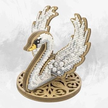 Белый лебедь Набор для вышивки бисером на деревянной основе Wonderland Crafts FLK-605 - Купить в интернет-магазине club-rukodelia.com Тел: 067-802-24-81 Купить Киев, Львов, Харьков, Винница, Одесса, Житомир, Чернигов, Сумы