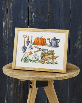 Набор для вышивки Тыква и воронка (Pumpkin and Watering Can) PERMIN - Купить в интернет-магазине club-rukodelia.com Тел: 067-802-24-81 Купить Киев, Львов, Харьков, Винница, Одесса, Житомир, Чернигов, Сумы