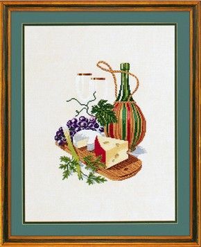 Набір для вишивання Eva Rosenstand Cheese & redwine 12-603 - Купити в інтернет-магазині club-rukodelia.com Тел: 067-802-24-81  Купити Київ, Львів, Харків, Вінниця, Одеса, Житомир, Чернігів, Суми