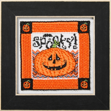 Набір для вишивання Spooky Pumpkin/Моторошний гарбуз Mill Hill - Купити в інтернет-магазині club-rukodelia.com Тел: 067-802-24-81  Купити Київ, Львів, Харків, Вінниця, Одеса, Житомир, Чернігів, Суми