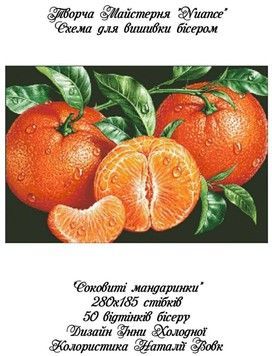 Соковиті мандаринки Електронна схема для вишивки бісером Творча студія Nuance С-325НВ - Купити в інтернет-магазині club-rukodelia.com Тел: 067-802-24-81  Купити Київ, Львів, Харків, Вінниця, Одеса, Житомир, Чернігів, Суми