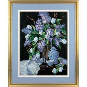 Набор для вышивки гладью Dimensions 01529 Тюльпаны и кружева/Lilacs and Lace - Купить в интернет-магазине club-rukodelia.com Тел: 067-802-24-81 Купить Киев, Львов, Харьков, Винница, Одесса, Житомир, Чернигов, Сумы